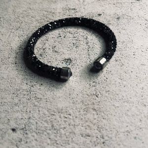 SWAROVSKI Dark Multi-colored Rolled Rocks Cuff Bracelet